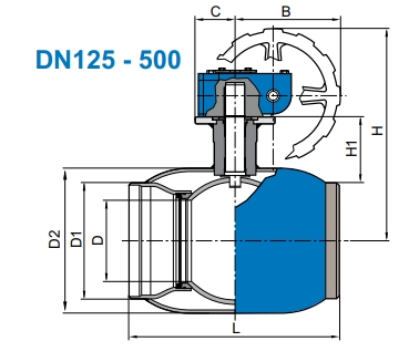 NAVAL DN400 PN25 284479 Краны #1