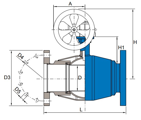 NAVAL DN500 PN16 235540 Краны